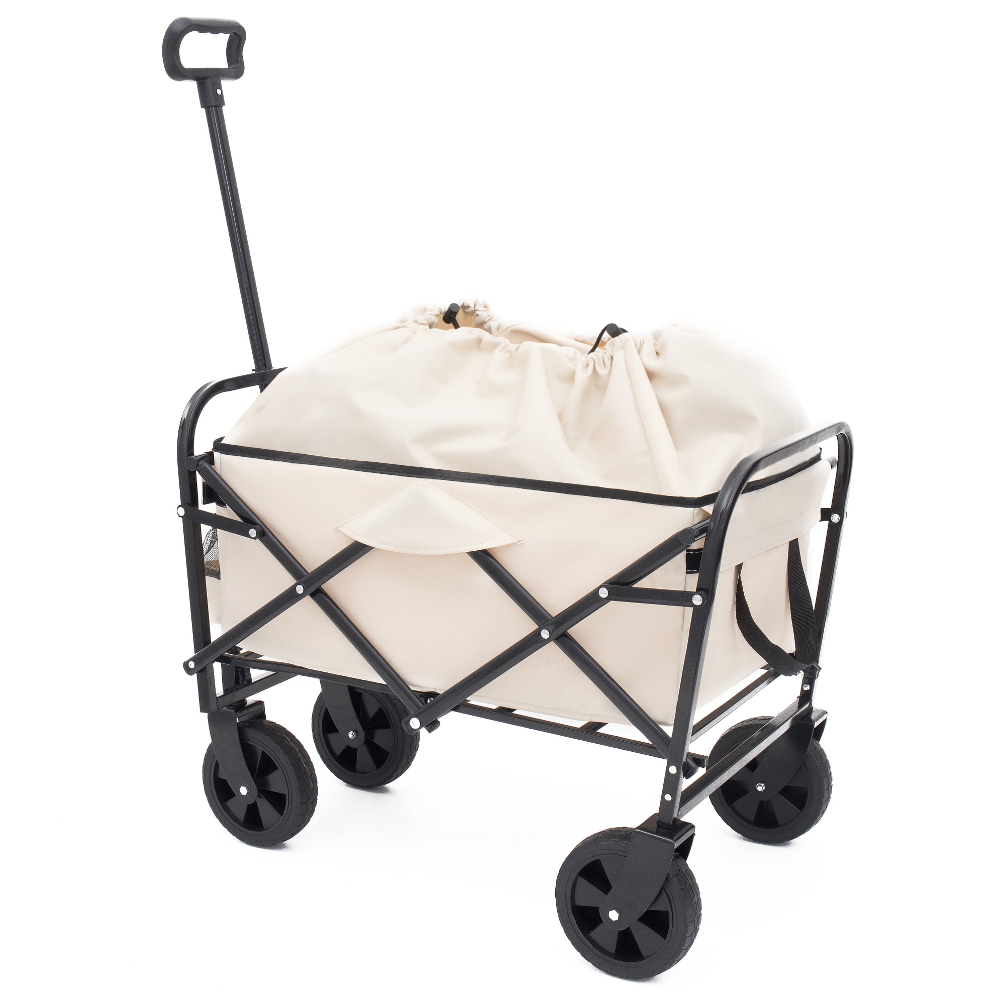 Foldable Wagon Cart Beach Wagon Heavy Duty Utility Cart Utility Wagon Grocery Cart for for Camping