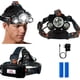 thumbnail image 5 of Linterna frontal recargable, 6000 lúmenes de alto brillo, lámpara frontal LED ultrabrillante, 4 modos, diadema elástica ajustable, luces frontales impermeables para acampar al aire libre, pescar, cor, 5 of 5