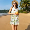 thumbnail image 7 of Bixox hummingbird in floral Print Women's Sleeveless A-Line Dress with Pockets, Casual Knee-Length Tank Dress for Summer-Large, 7 of 7