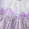 thumbnail image 6 of LIIPEE Girls Romper Summer Polka Dot Printed Fly Sleeve Ruffle Jumpsuit With Hat Newborn Baby Cool Comfortable Breathable Bodysuit Soft Cute Daily Triangle Climbing One-Pieces,Light Purple,0-3 Months, 6 of 7