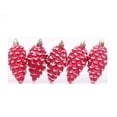 thumbnail image 2 of Christmas Tree Faux Pinecone Ornaments Set of 5, Glitter Hanging Faux Pine Cone Ornaments for for Xmas Tree Decor, 2 of 7