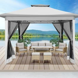 LAUSAINT HOME 10 ft. x 10 ft. Khaki Outdoor Patio Gazebo