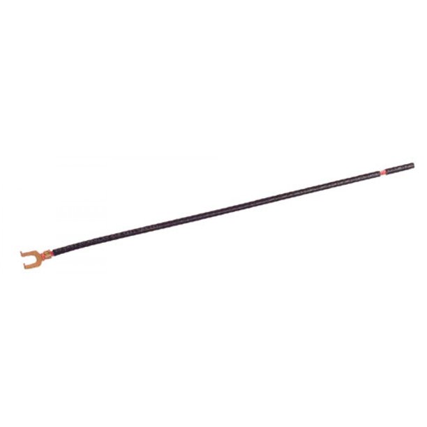5 Pcs, 8 In. Black 14 Gauge Stranded Wire Grounding Pigtail w/Fork & Strip Terminal Ensure Safe