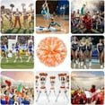 thumbnail image 3 of EONQY Cheerleading Pom Poms, 8 Pack Cheerleader Pom poms with Baton Handle, Cheering Squad Pompoms for School Dance Sports Team Spirit (Black), 3 of 5