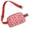thumbnail image 3 of Red Christmas Snowman Pattern Cute Fanny Packs for Women,Travel Waterproof Crossbody Fanny Bags Waist Purse for Women Anti Theft Adjustable Strap for Running Travel Cycling, 3 of 6