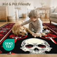 thumbnail image 4 of ODIKA 6'x9' Washable Area Rug Non-Slip, Chair-Friendly, Ghost Horror Gothic Skull Novelty Goth Vintage Spooky Border for Dining Room, Under Table, Office Décor, 4 of 7