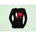 thumbnail image 5 of Old Glory Womens Halloween I Heart Horror Movies Long Sleeve Graphic T Shirt, 5 of 6