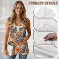 thumbnail image 6 of Uorisanigo Tropical Floral Print Long Vest for Women with Pockets Women's Suit Vest Top Loose Waistcoat Vests Elegant Outerwear Size S, 6 of 7