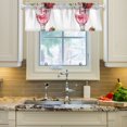thumbnail image 2 of Yayeee Kitchen Valance Rod Pocket 54" x 18" Living Room Window Curtain, Strawberry Ice Cream Pattern, 2 of 6