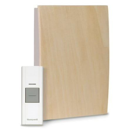 honeywell rcwl3505a1005/n decor customizable wood wireless doorbell / door chime and push button