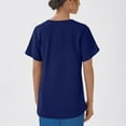 thumbnail image 6 of 3 Pack Navy V-Neck Women Scrub Tops – Soft Stretch with 3 Pockets for Medical & Nursing Use 2XL, 6 of 7
