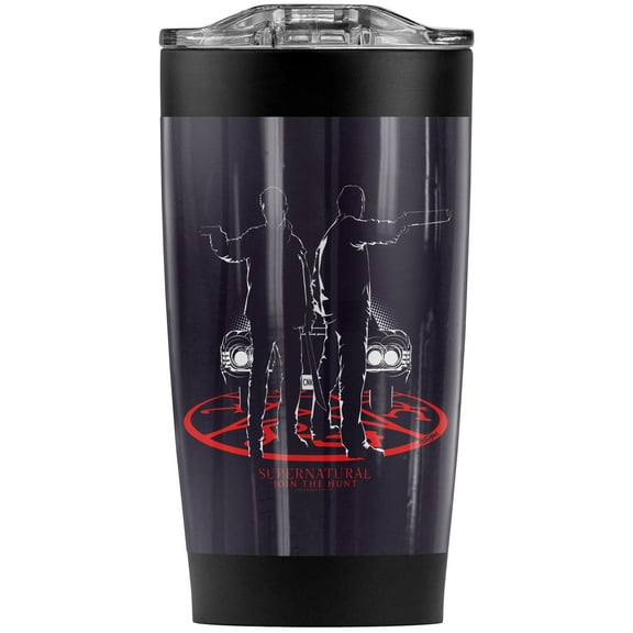 Supernatural Silhouettes Stainless Steel Tumbler 20 oz Coffee Travel Mug/Cup, Vacuum Insulated & Double Wall with Leakproof Sliding Lid | Great for Hot Drinks and Cold Beverages