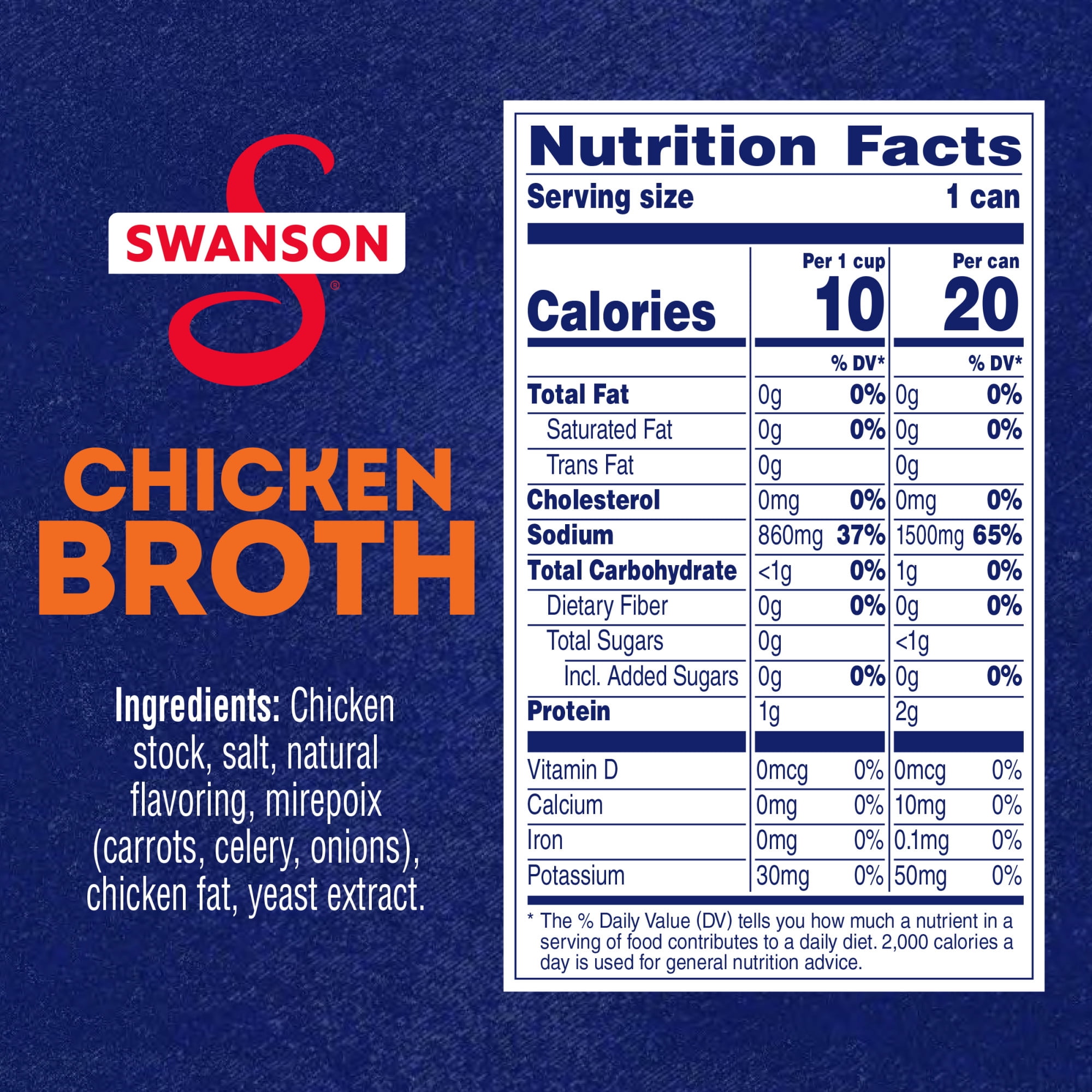 (8 pack) Swanson Chicken Broth, 14.5 oz Can