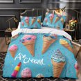 thumbnail image 3 of 3D Ice Cream Printed Comforter Cover Set Children Adult Unique Design Bedding Set Bedroom Decor,Queen (90"x90"), 3 of 5