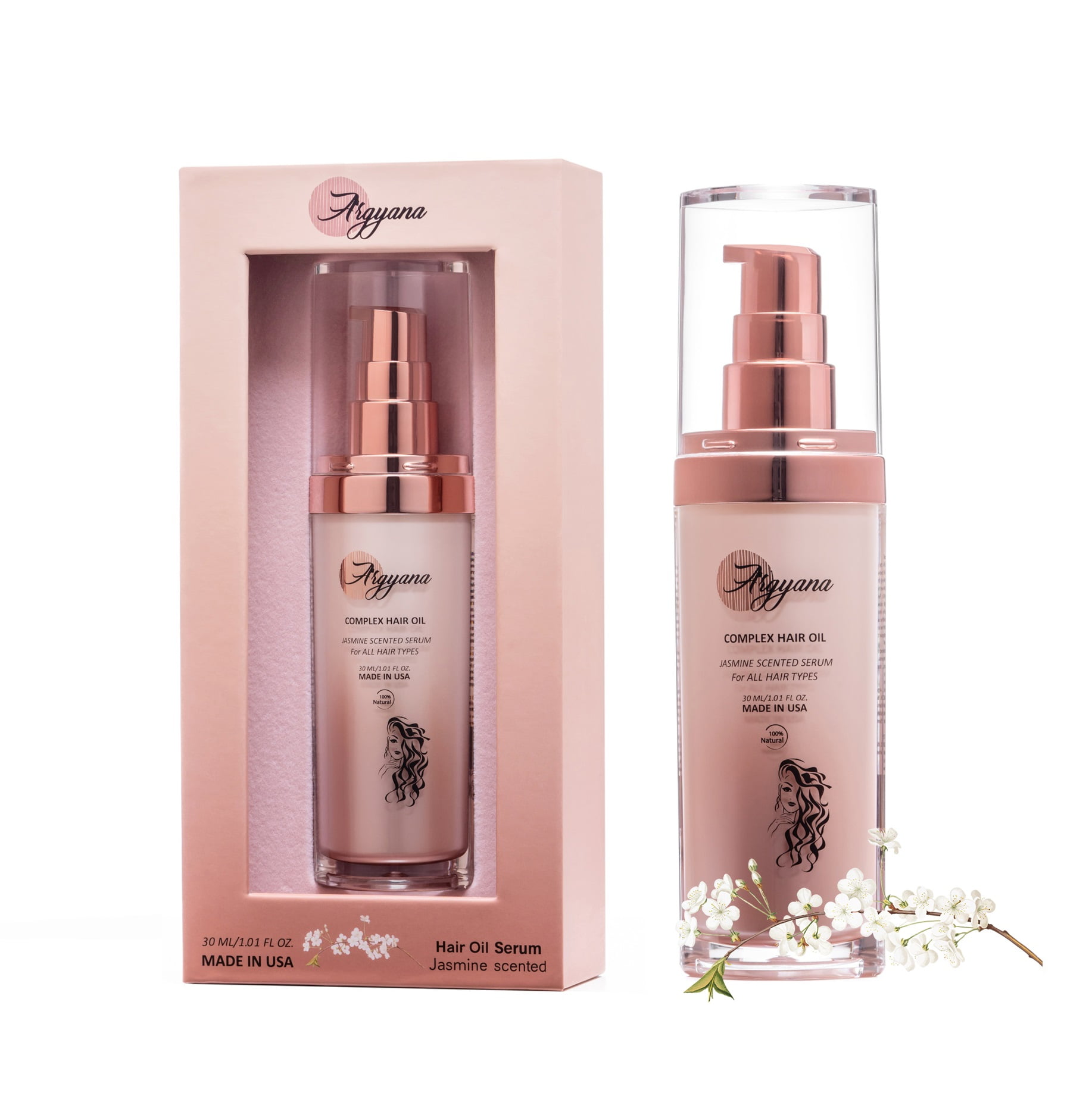 ARGYANA HAIR OIL SERUM - JASMINE SCENTED - ANTI FRIZZ