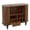 Walnut, variant on 39" Fluted Liquor & Coffee Bar Cabinet with 6 Wine Racks and 3 Glass Holders, Bar Cabinet with A Large Storage Drawer, 4 Hidden Storage Space on the Side, Black