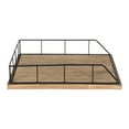thumbnail image 5 of Kate and Laurel Benbrook Stacked Metal and Wood Letter Trays, Rustic Wood and Black, 5 of 7
