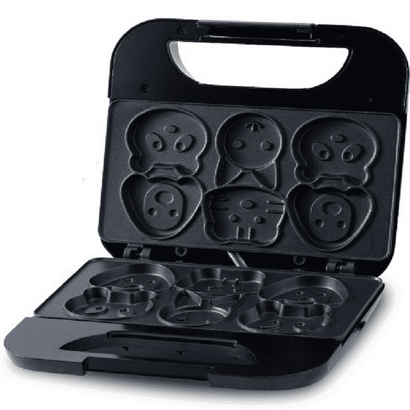 Animal Mini WaffleMaker 6 Animal Shaped Pancakes Breakfast Machine Non-Stick Waffler Iron Household for Kids Adults (US),1 * Animal Mini WaffleMaker,Black