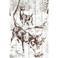 thumbnail image 3 of Marmont Hill "Deer" Painting Print on White Wood, 3 of 5