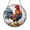 Acrylic 3.5 Inch, variant on Farm Rooster Window Suncatcher, Faux Glass Inspired Chicken Panel for Barnyard Themes and Gift Ideas