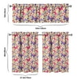 thumbnail image 6 of Kitchen Curtains 36 Inch Short - 3 Panel Set with Colorful Butterfly Floral Pattern, Rod Pocket Window Curtain, 100% Polyester for Butterfly Lovers, Farmhouse, Kitchen, Bedroom, Easy Wash, 6 of 6