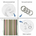 thumbnail image 3 of Colorful Striped Shower Curtain Set - Long 72" x 84" Washable Bathtub Curtain with 12 Hooks, Sage Green Pink White Vertical Lines Waterproof Fabric Stall Shower Curtains for Bathroom/Bathtub Décor, 3 of 6