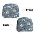 thumbnail image 6 of Kdxio Surf Shark Pattern Print 2 Piece Car Head Rest Covers Set Auto Front/Rear Seats Headrest Cover Universal Fit Most Cars,Sedan, SUV, 6 of 9