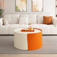 thumbnail image 6 of Dasun Nesting Coffee Table, Round Nesting Tables and End Tables for Small Space, Modern Side Tables with Extendable Sliding Tabletop for Living Room, Office,White, No Need Assembly, 6 of 9