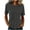 Black, variant on Womens Summer Tops Elbow Length Sleeve Crew Neck Shirts Loose Fit Casual Basic Tees for Women