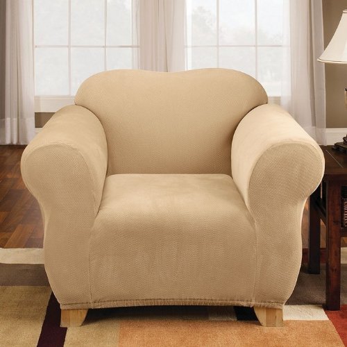 SureFit Home Décor SF38409 Stretch Pique Knit Chair Cover, Polyester/Spandex, Machine Washable 