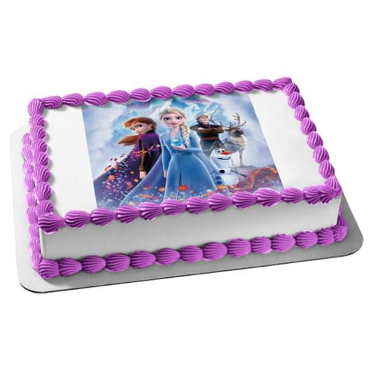 Frozen 2 Elsa Anna Edible Image Photo Cake Topper Sheet 1/4 Sheet