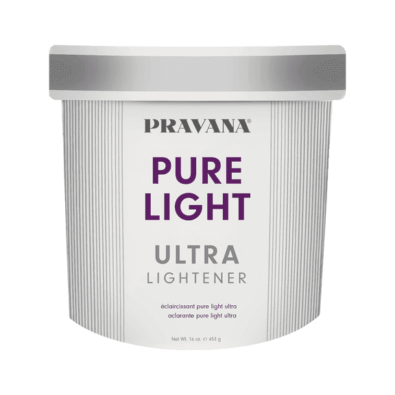 16 oz , Pravana Pure Light Ultra Lightener hair beauty, Pack of 1 w/ Sleekshop Pink Comb