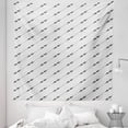 thumbnail image 1 of Geometric Tapestry, Classic Monochrome Diagonal Lines with Abstract Motifs Ornamental Illustration, Fabric Wall Hanging Decor for Bedroom Living Room Dorm, 5 Sizes, Grey Beige, by Ambesonne, 1 of 1