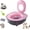 Pink, variant on Cat Toilet Potty Training Kit, Portable Odor Control Litter Box with Anti-Splash Raised Edge, PP Material Training Toilet for Kittens Adult Indoor Cats (Gray)