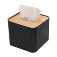 thumbnail image 1 of Caja de pañuelos de madera de estilo moderno para servilletas faciales y necesidades del hogar y el dormitorio., 1 of 8