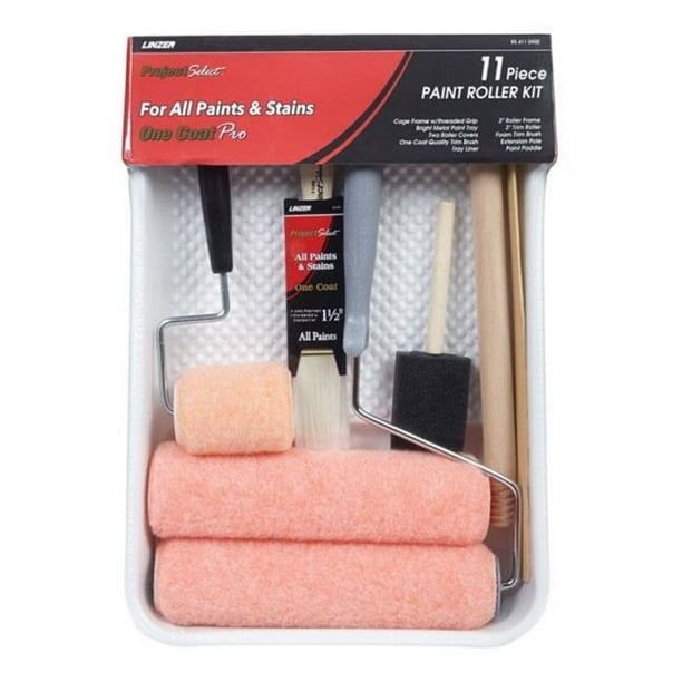 Linzer RS 411 0900 Threaded End Paint Roller Kit, 11 Piece Walmart