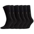 thumbnail image 5 of Bamboo Dress Socks for Men Seamless Premium Crew Socks Shoe Size 8 to 11.5 (Black, 1 Pair), 5 of 8