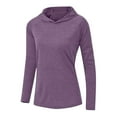 thumbnail image 5 of ZJXFGS Long Sleeve Athletic Shirts for Women Sunshirts for Women Women'S Autumn Running Tops Dry Fit Long Sleeve Shirts for Women Purple L, 5 of 6