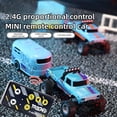 thumbnail image 4 of Mini RC Monster Truck, 1/64 Scale Rc Monster Truck, Rc Semi Trucks with Trailer & Remote Control, 3-Speed Speed/Steering Adjustable & Rechargeable, 4 of 7