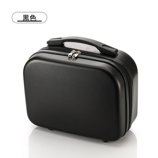 14 Inch Travel Portable Solid Color Lightweight Small Hard Makeup Box New Style Student Lightweight Boarding Luggage Black