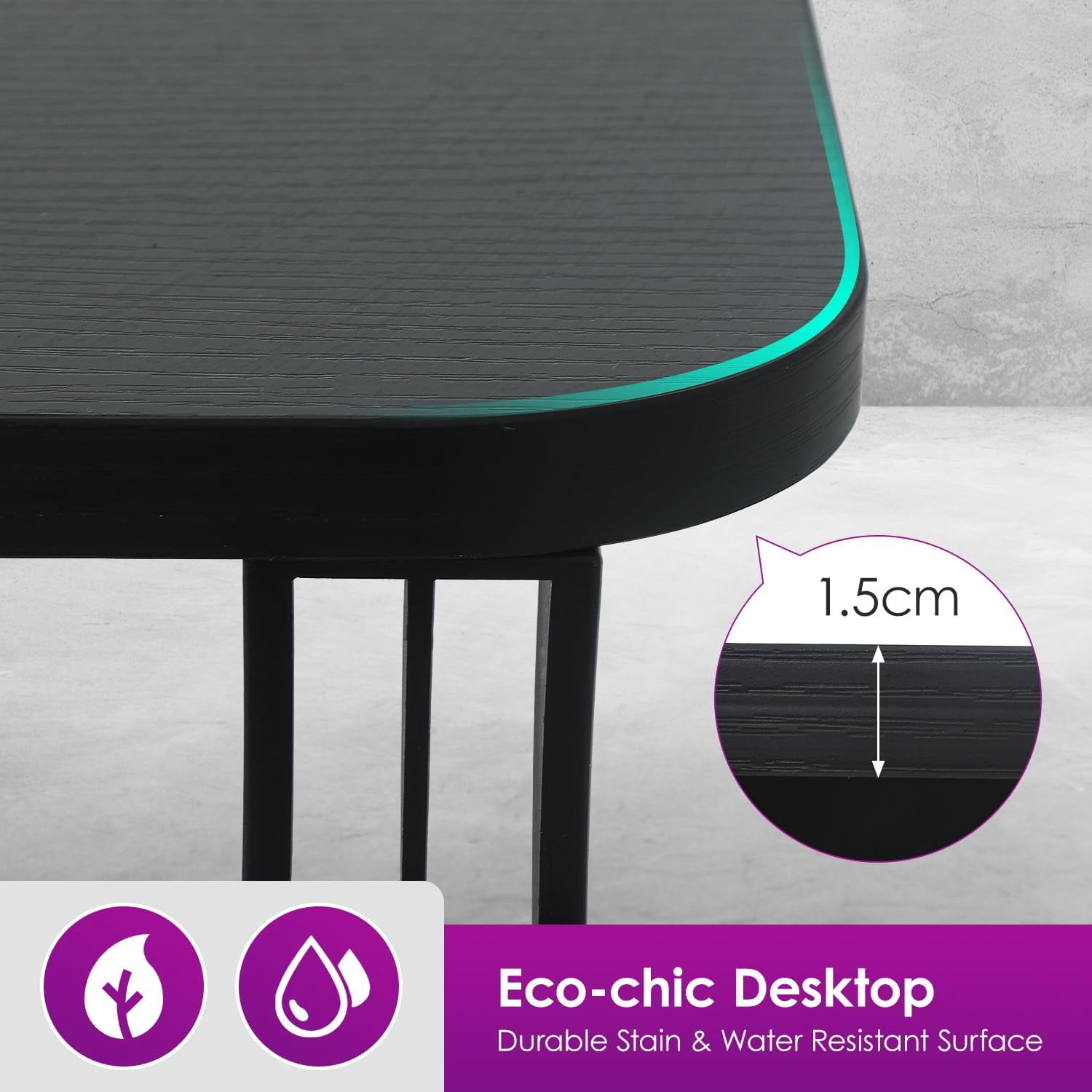 Dkelincs 55"×24" Electric Height Adjustable Standing Desk Home Office Computer Desk with 2 Memory Function, Black