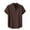 Brown, variant on AHTJRT Men's Casual Short Sleeve Henley Shirt Lightweight Relaxed Fit Blouse Gray S