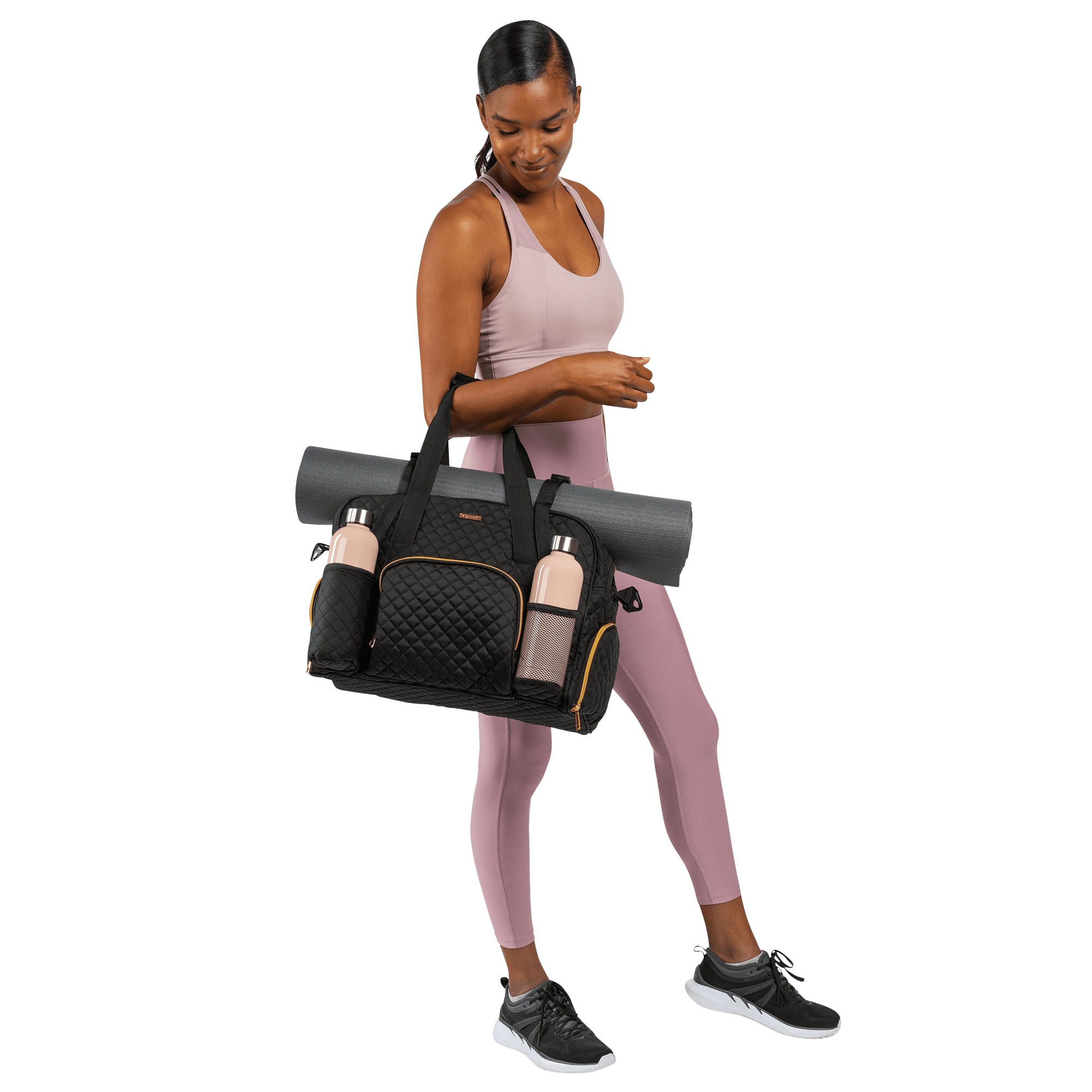 POSHnFIT Women Fitness Weekender Travel Duffel Exercise Bag