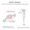 thumbnail image 5 of Rosec Jewels IGI Certified Lab Grown Pink Diamond Heart Promise Ring - Fancy Pink Color - VS1 Clarity - 1 Ct Pink White Diamond Ring, 10K White Gold, US 4.00, 5 of 8