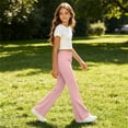 thumbnail image 4 of Mifsaly Girls Flare Yoga Pants Kids High Waisted Elastic Waist Bootcut Leggings Comfortable Soft Stretch Athletic Running Dance Bell Bottoms, 4 of 8