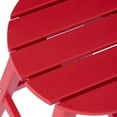thumbnail image 5 of Costaelm Paradise 24" HDPE Round Outdoor Patio Counter Height Bar Stool, Red, 5 of 8