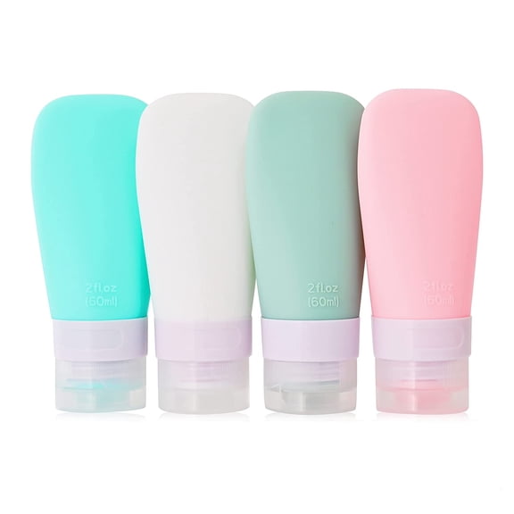 Leak Proof Travel Bottles, TSA Approved Containers, LeakProof Travel Accessories Toiletries, Travel Shampoo And Conditioner Bottles, Squeezable Silicone Lotion Liquids Tubes