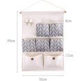 thumbnail image 2 of Bolsa de almacenamiento para colgar en la pared, bolsa de almacenamiento de bolsillo de lino y algodón, bolsa de almacenamiento, organizador de puerta, bolsa para colgar en la pared con 7 bolsillos p TUNC Sencillez, 2 of 5