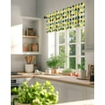thumbnail image 6 of Farmhouse Yellow Tropical Lemon Kitchen Valances for Windows Black And White Plaid Valance Curtains&nbsp; for Kitchen /Living Room/Bedroom/ Bathroom Decor, 42"x12 " ,Rod Pocket 1 Panel,, 6 of 7