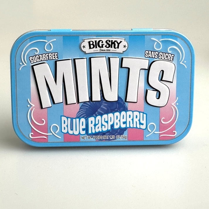 Big Sky Sugar Free Mint Candy, Blue Raspberry, 1.76 Ounce (50g